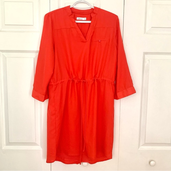 REITMANS Red Drawstring Dress Women’s Size Medium - Picture 1 of 6